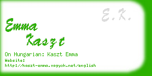 emma kaszt business card